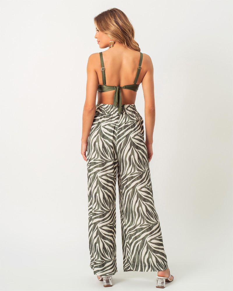 CALÇA PANTALONA ZEBRA VERDE