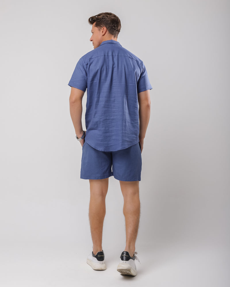 SHORTS LINHO MISTO MARINHO