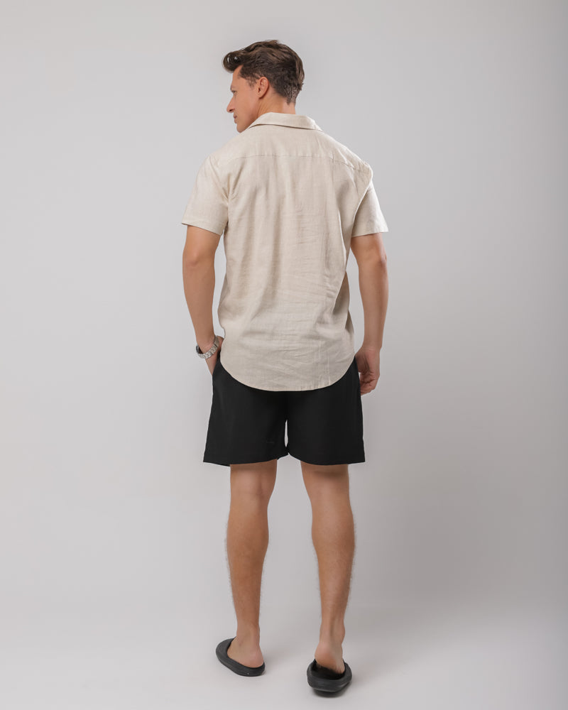 SHORTS LINHO MISTO PRETO