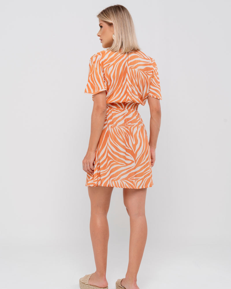 VESTIDO LASTEX NAZARÉ ZEBRA OFF