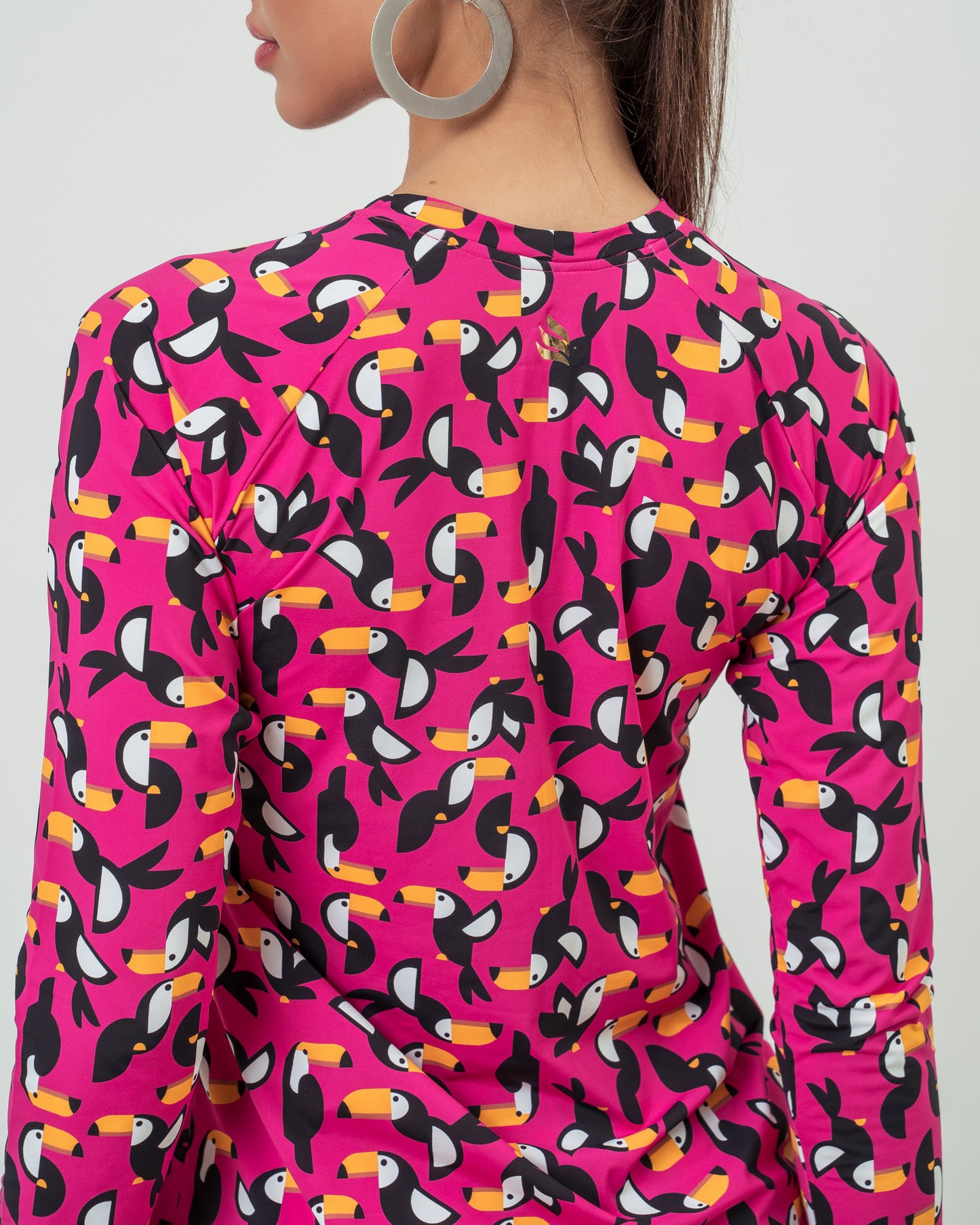 CAMISETA UV FEMININA ML TUCANO ROSA CHOQUE