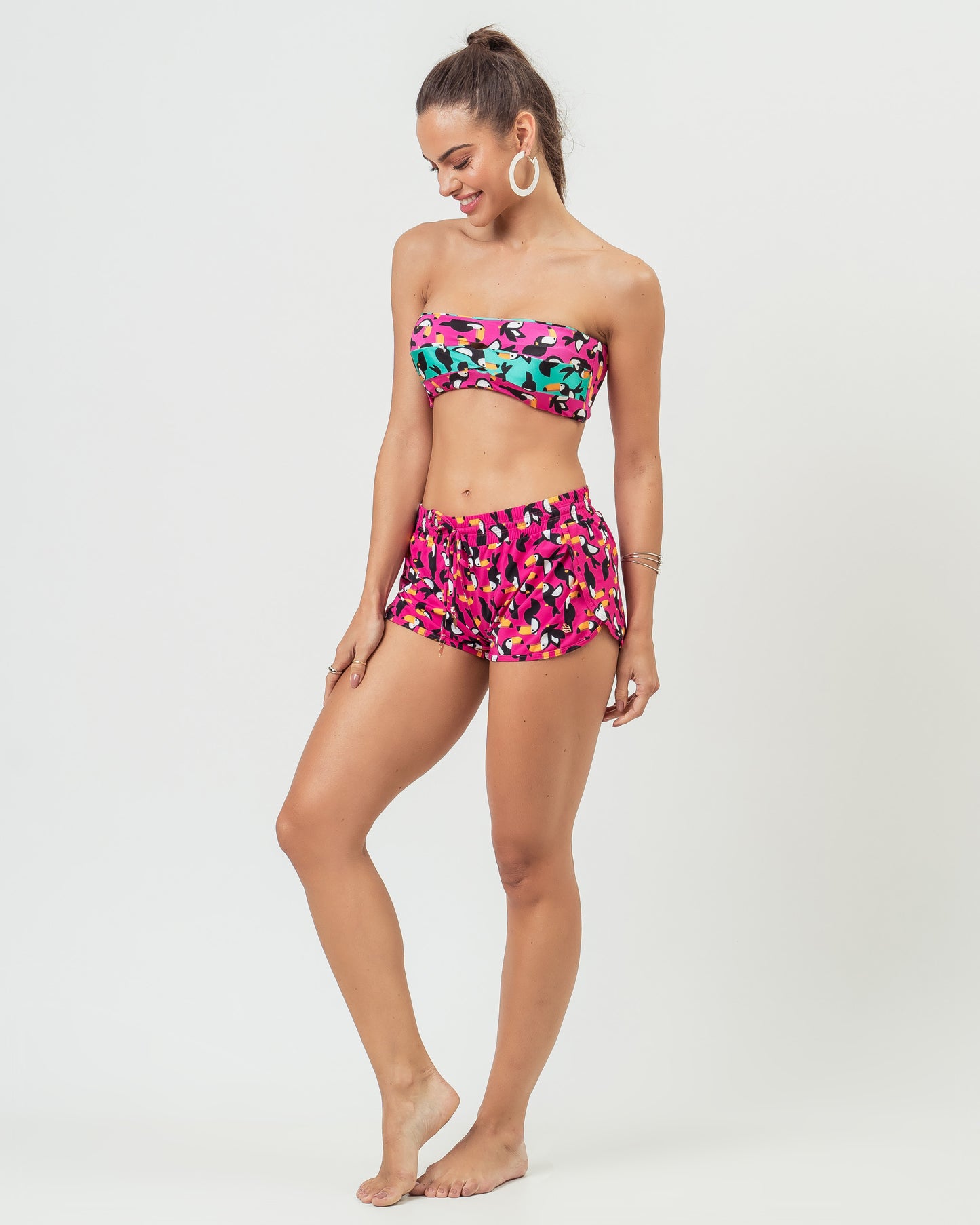 TOP BANDEAU ARUBA TUCANO ROSA CHOQUE