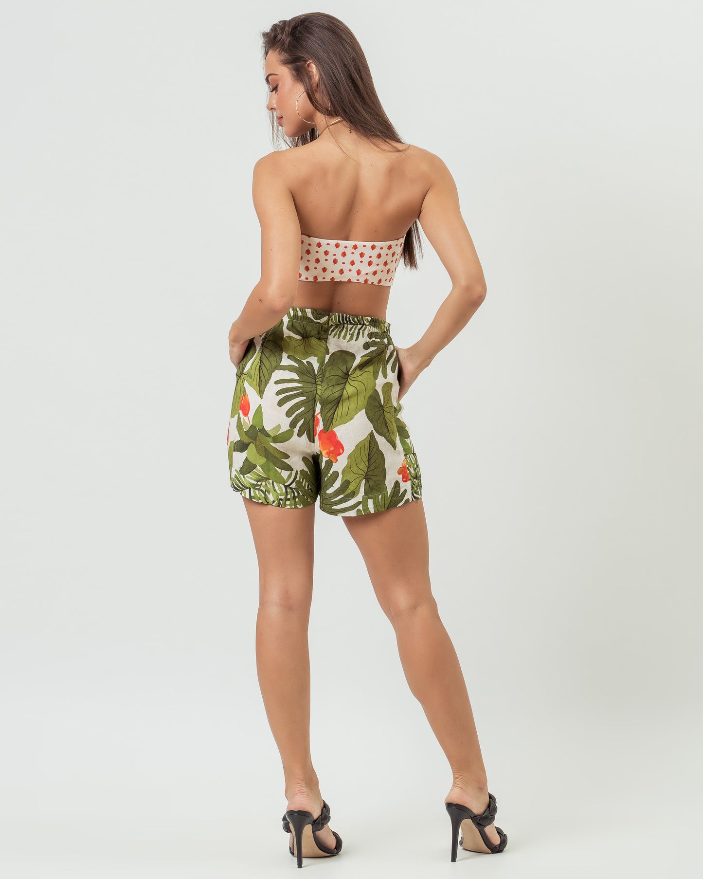SHORT CONFORT TAORMINA CAJU FOLHAGEM