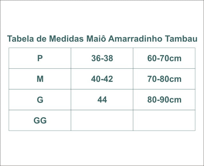 MAIO AMARRADINHO TAMBAU TUCANO MARESIA