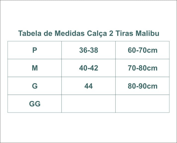 CALÇA 2 TIRAS MALIBU LISTRA NATUREZA