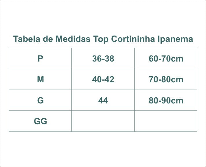 TOP CORTININHA IPANEMA PATCHWORK