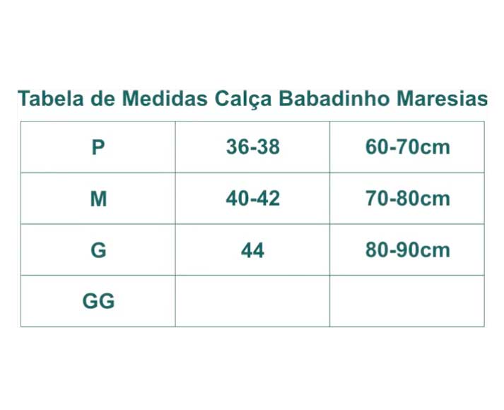 CALCA BABADINHO MARESIAS TUCANINHO MARINHO