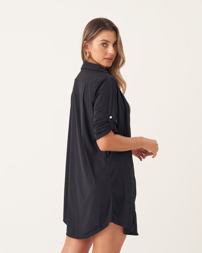 CAMISA UV BOTÕES PRETO