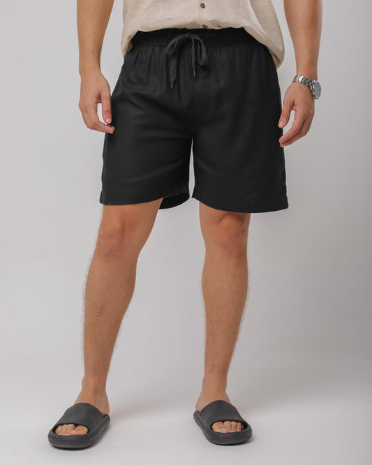 SHORTS  LINHO MISTO PRETO