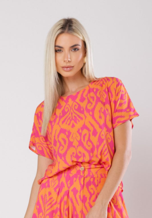 CAMISETA BOTÕES COSTAS BOHO MANGO