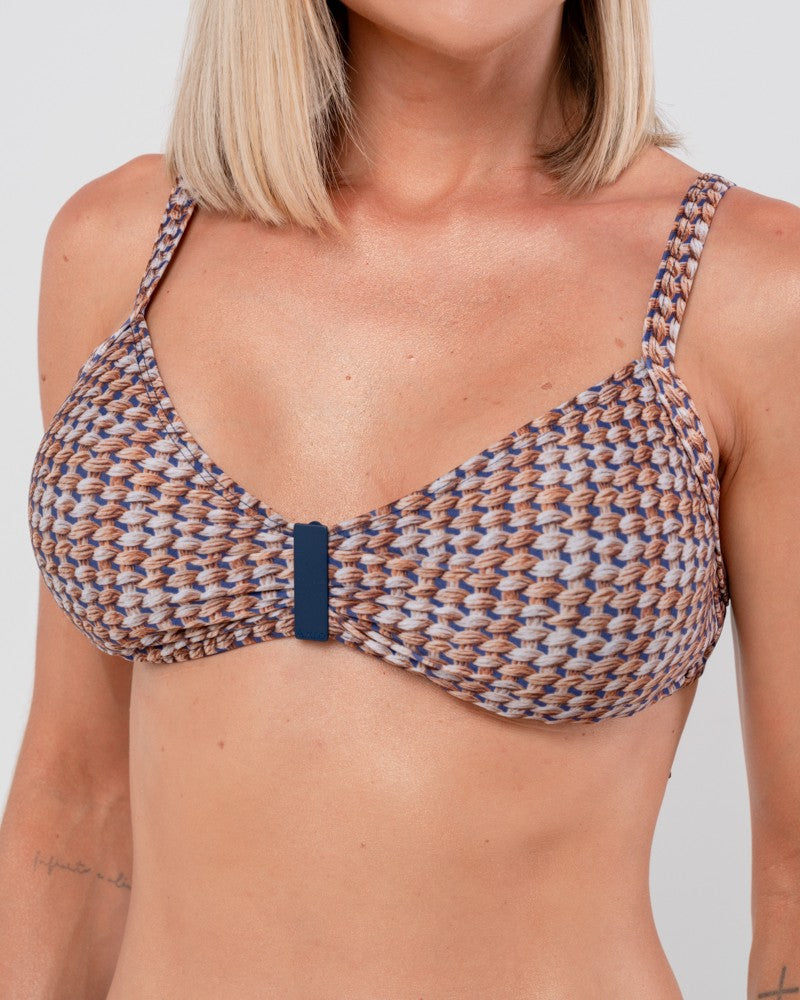 TOP ALÇA LARGA FILIPINAS AZULO TRAMAS ORIGINAL