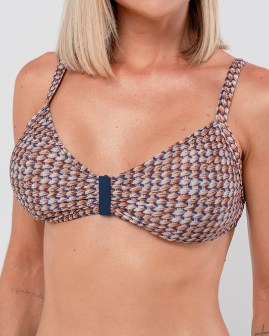TOP ALÇA LARGA FILIPINAS AZULO TRAMAS ORIGINAL