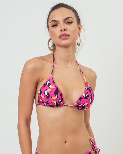 TOP CORTININHA IPANEMA TUCANO ROSA CHOQUE