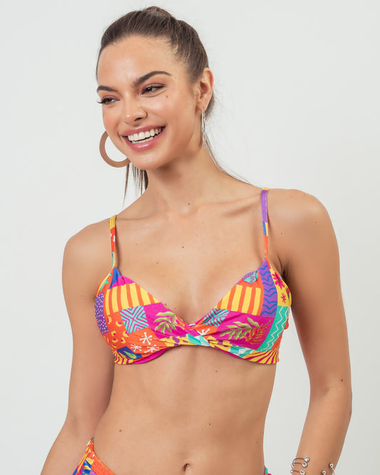 TOP MEIA TACA NORONHA PATCHWORK