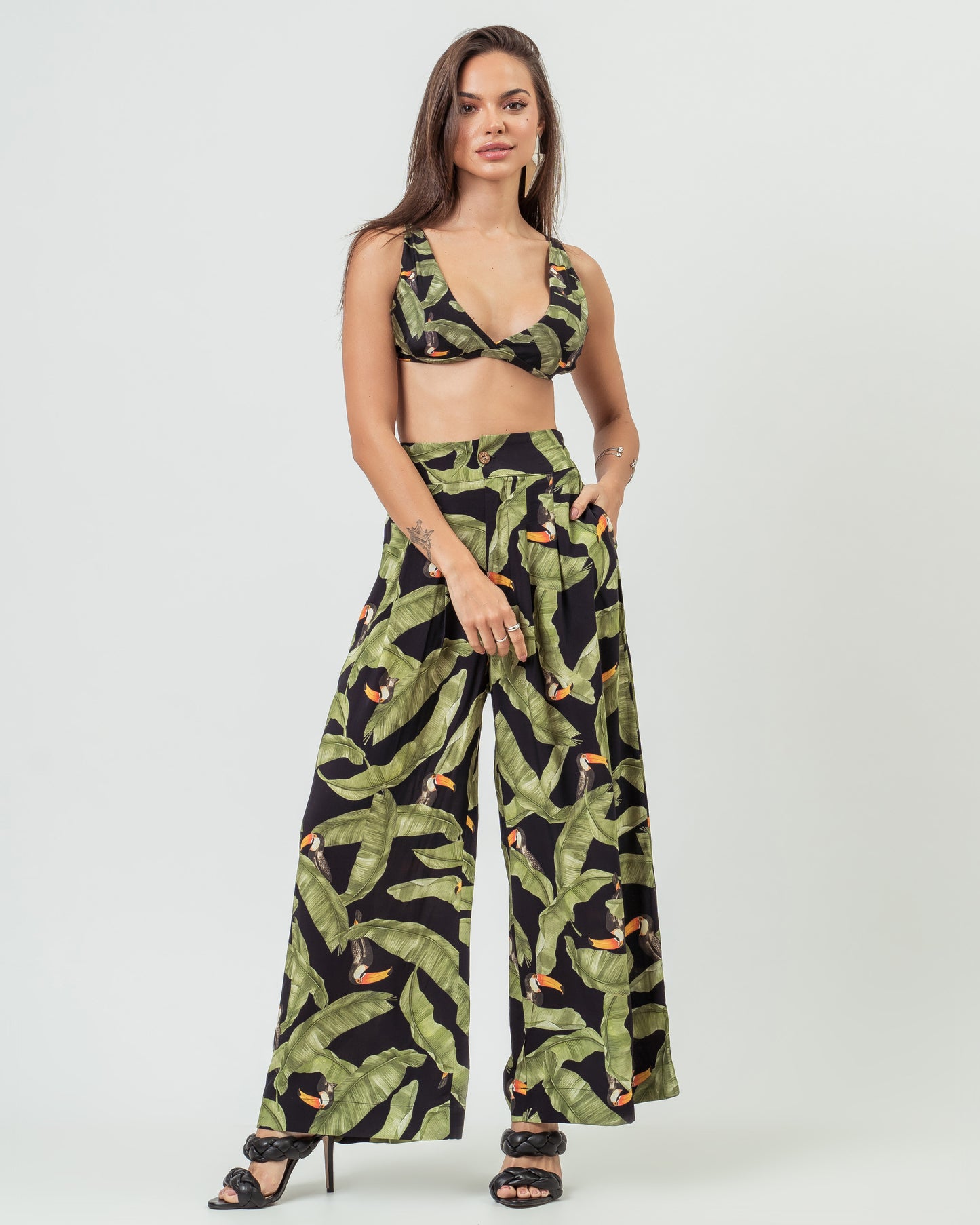 CALÇA PANTALONA TUCANO FOLHAGEM