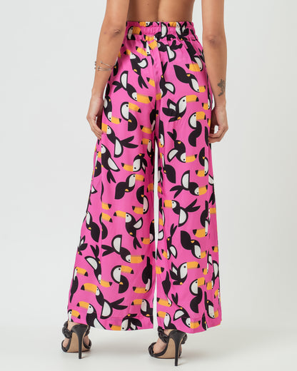 CALÇA PANTALONA TUCANO ROSA CHOQUE