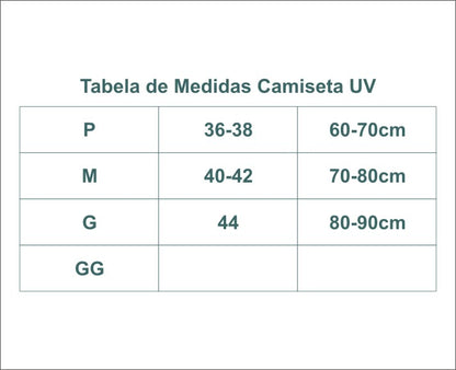 CAMISETA UV FEMININA ML PATCHWORK