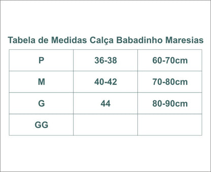 CALCA BABADINHO MARESIAS TUCANO ROSA CHOQUE