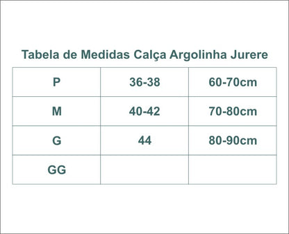 CALÇA ARGOLINHA JURERÊ TUCANO MARESIA