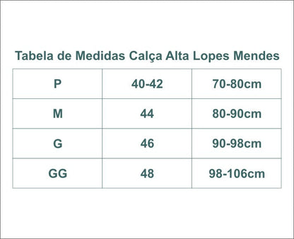 CALÇA ALTA FRANZIDO LATERAL LOPES MENDES TUCANO MELON