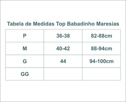 TOP BABADINHO MARESIAS ROSA CHOQUE