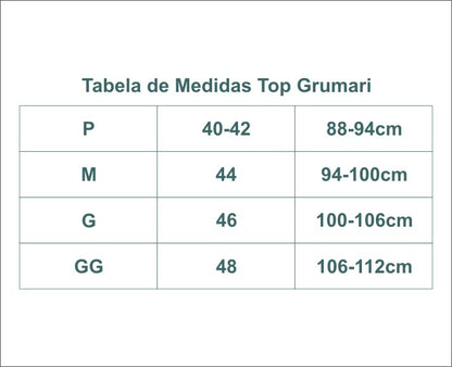TOP GRUMARI MEIA TAÇA TUCANO FOLHAGEM