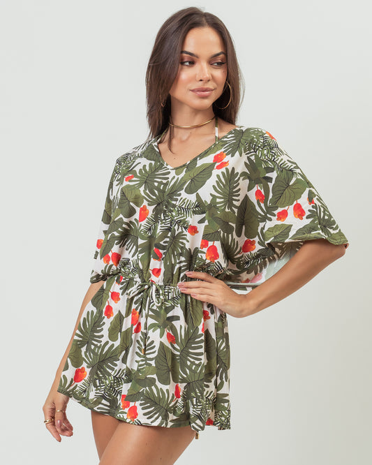KAFTAN PARATY CAJU FOLHAGEM