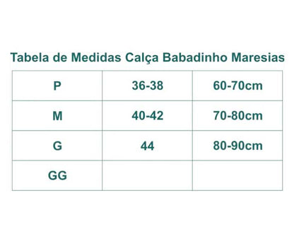 CALCA BABADINHO MARESIAS TUCANINHO MARINHO